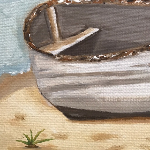 SOLD AT ART FESTIVAL- ORIGINAL PAINTING 16”x20” Washed Up - Picture 5 of 5